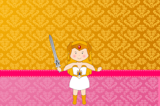 She Ra Bebé: Invitaciones para Imprimir Gratis. Para hacer Invitaciones, Tarjetas, Marcos de Fotos o Etiquetas de She Ra Bebé para Imprimir Gratis.