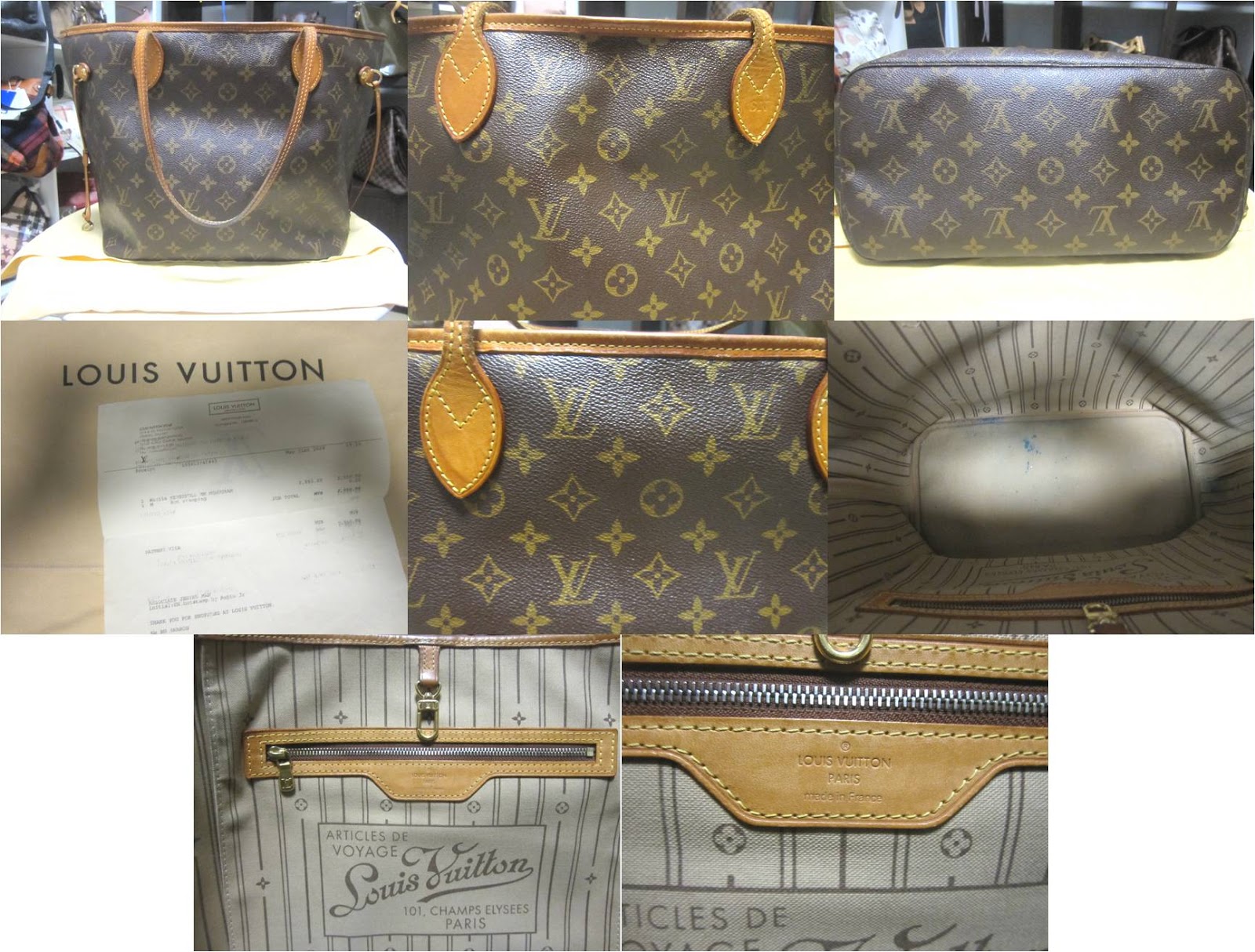 Louis Vuitton, Bags, Lv Articles De Voyage Louis Vuitton 1 Champs Elysees  Paris Neverfull