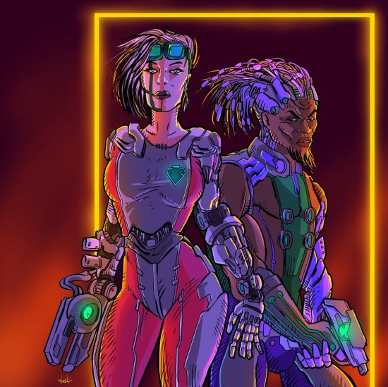 João Antunes Jr. Antunesketch artstation ilustrações arte ficção científica cyberpunk coloridas