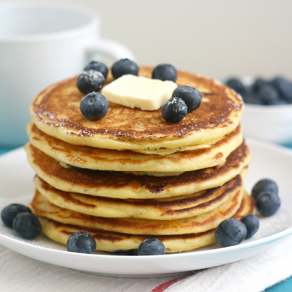 #breakfast, #fruit, #blueberry, #butter, #pancakes.