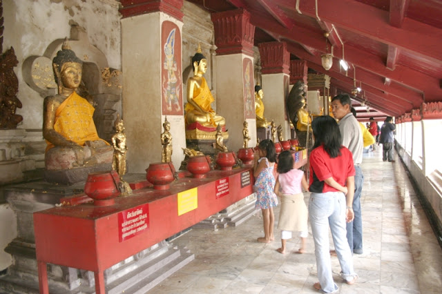 Each Buddhist Monk is represented by a look a like statue built in their honor. 