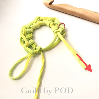 Guild by POD＆毛糸ズキ！【無料編み図】超極太かぎ針を使ったTシャツヤーンの細編みネットバッグ