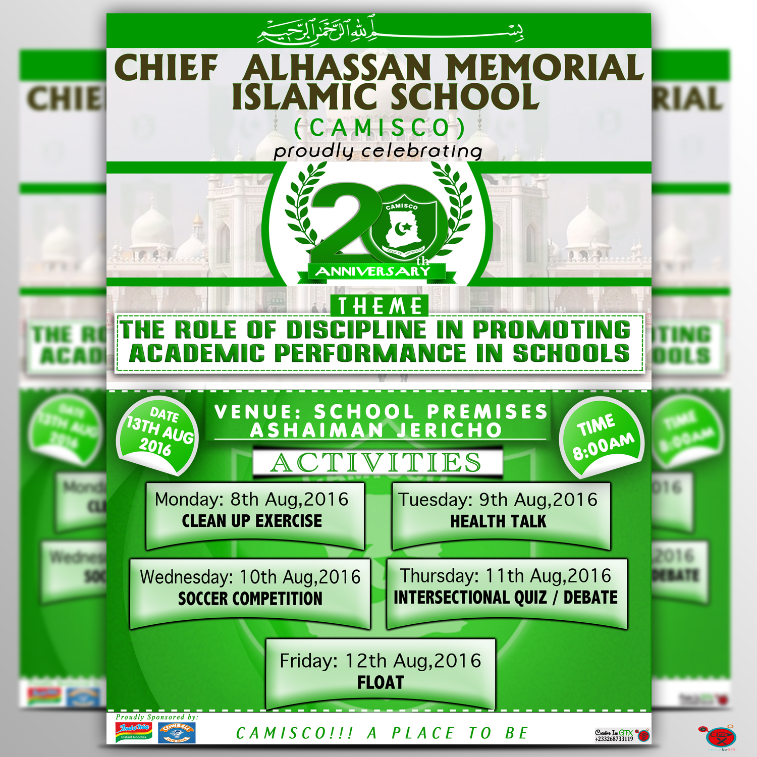 chief alhassan memorial islamic school celebrates 20 years islamic school flyer