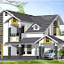Sloping roof home exterior in 2474 sq.feet