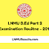 LNMU B.Ed Part 2 Examination (2015-17) Routine, Admit Card 2017