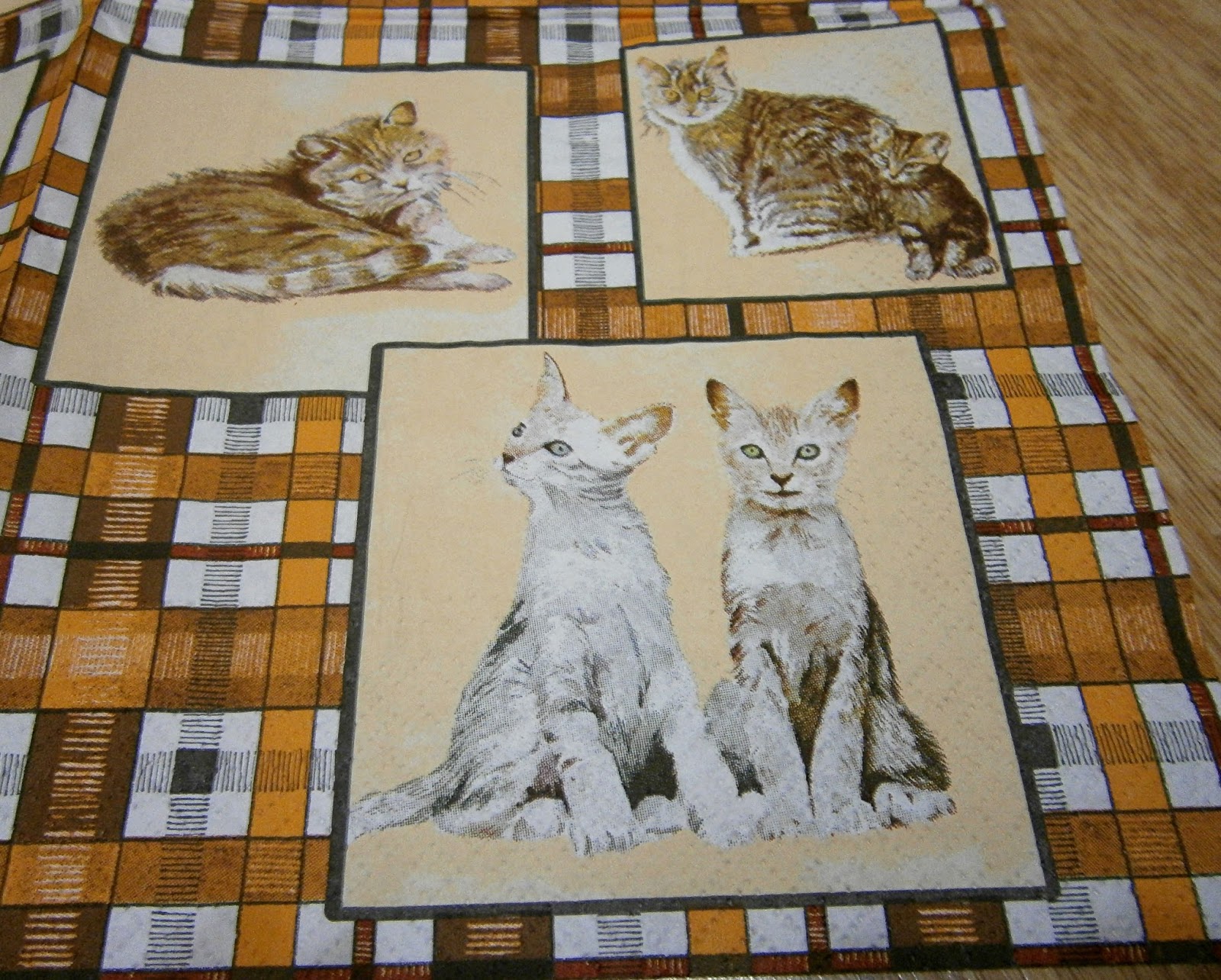 serwetki decoupage - zwierzęta - koty