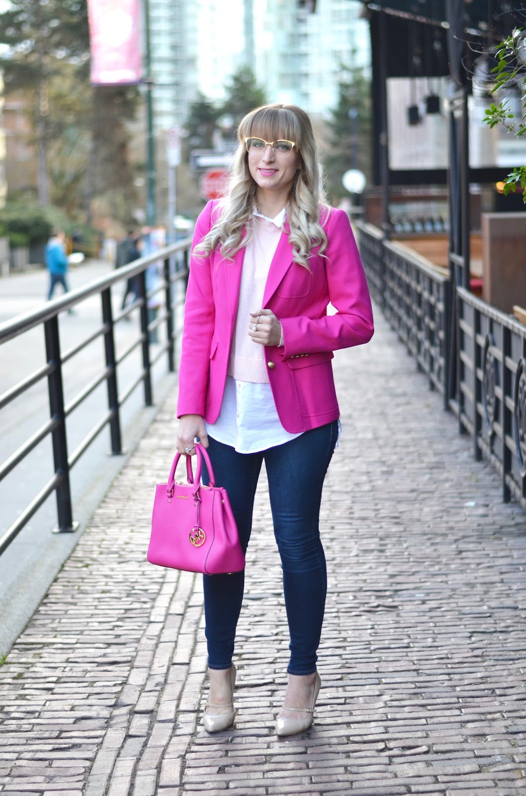 Casual Pink Blazer Outfit Business Casual Outfit Outfit With Pink