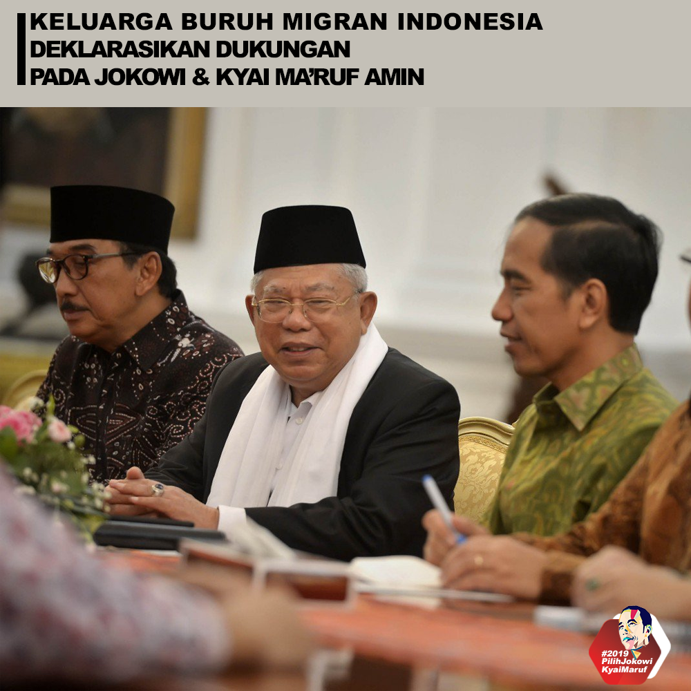 Keluarga Buruh Migran Indonesia Deklarasikan Dukungan Pada Jokowi & Kyai Ma'ruf Amin
