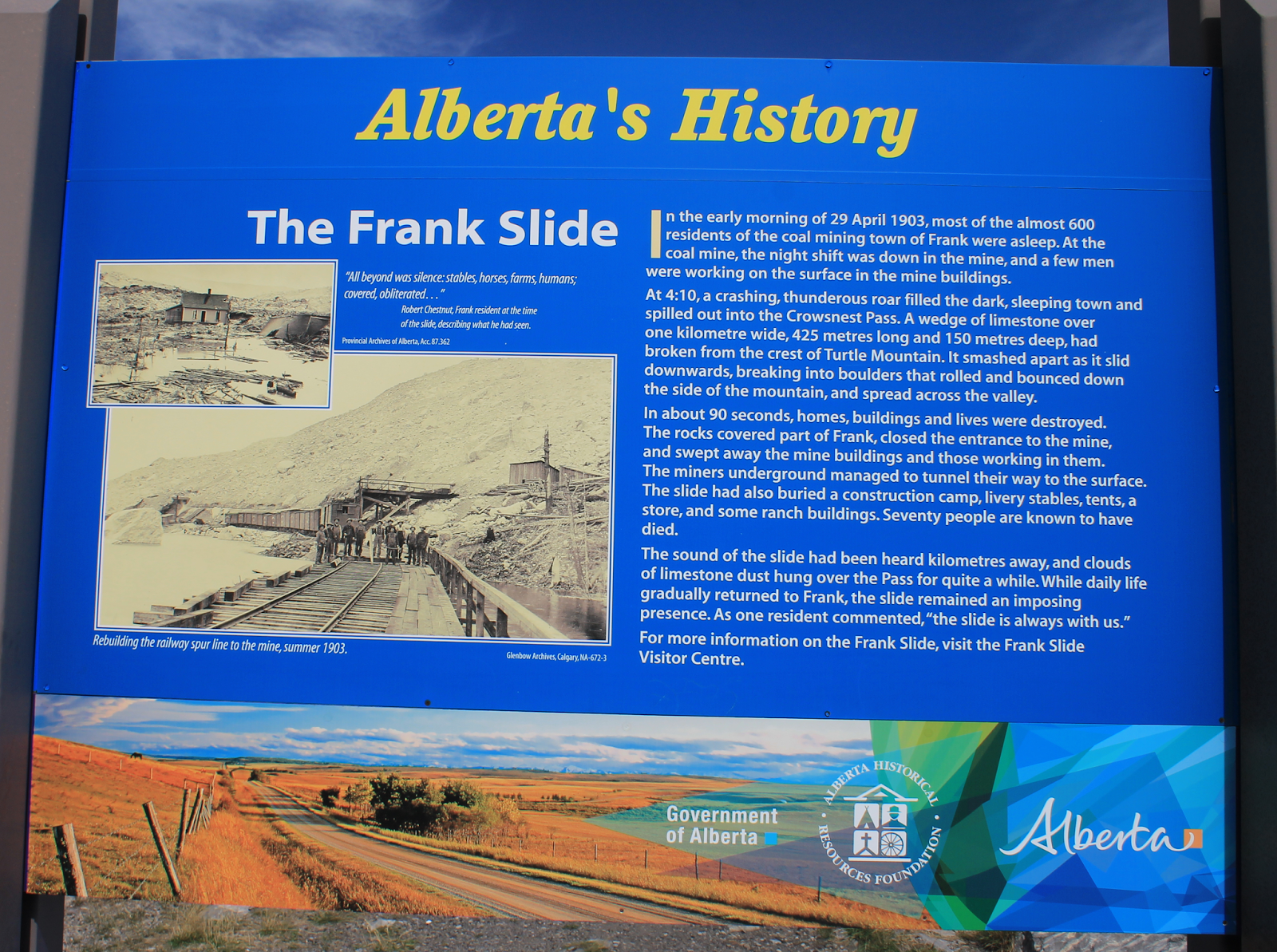 Natural Disaster The Frank Slide, Alberta