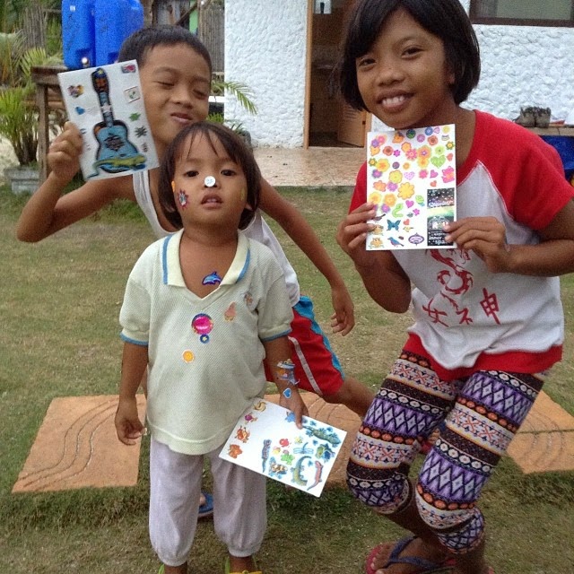 Shared my Childhood Stickers with the Kids in the Philippines