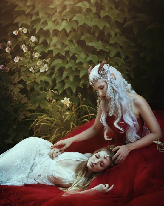 Mais fotografias com belas modelos como fadas, sereias e seres fantásticos de Merle Harms Merle Harms kristalkind instagram arte fotografia mulheres fashion fantasia modelos cosplay magia