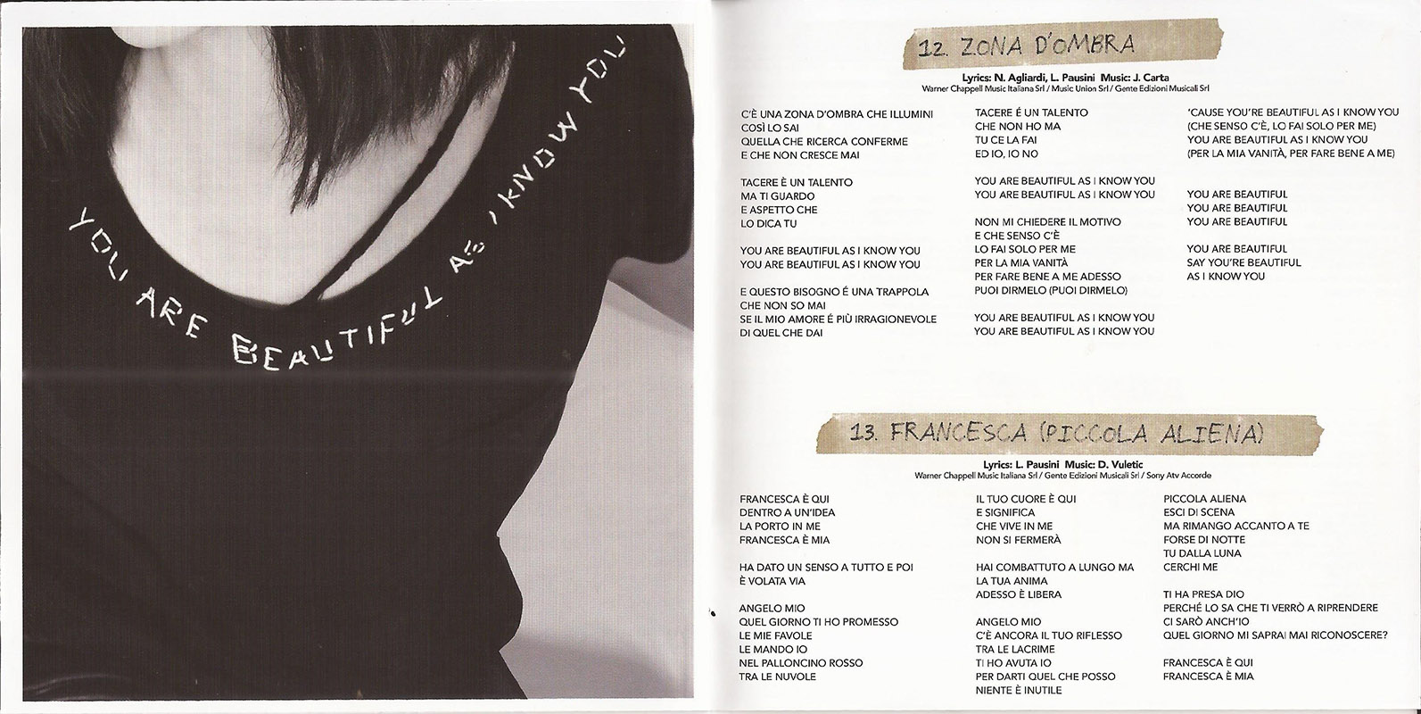 Encarte Laura Pausini Fatti sentire (Edição Brasileira) Encartes Pop