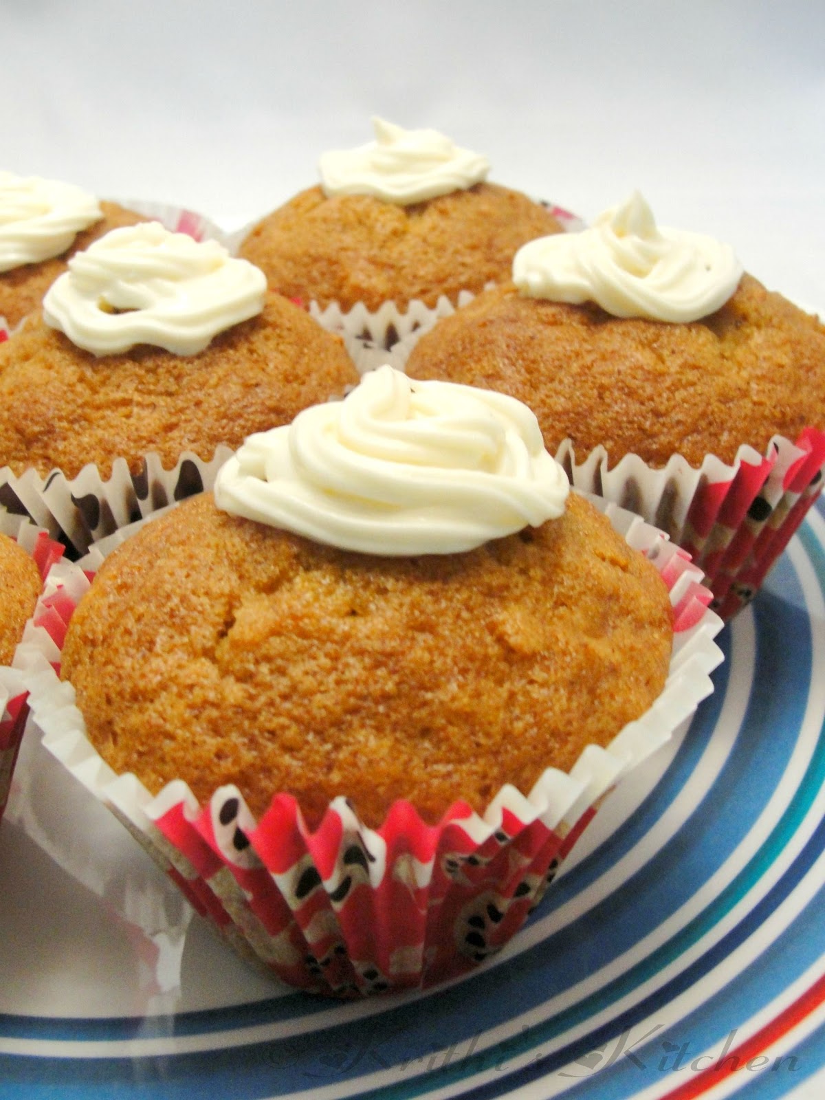 Krithi's Kitchen Carrot Cake Cupcakes with Cream Cheese Frosting