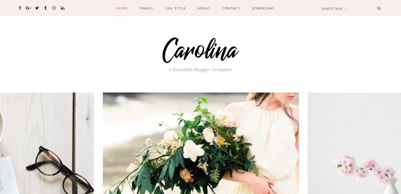 Carolina Free Blogger Template