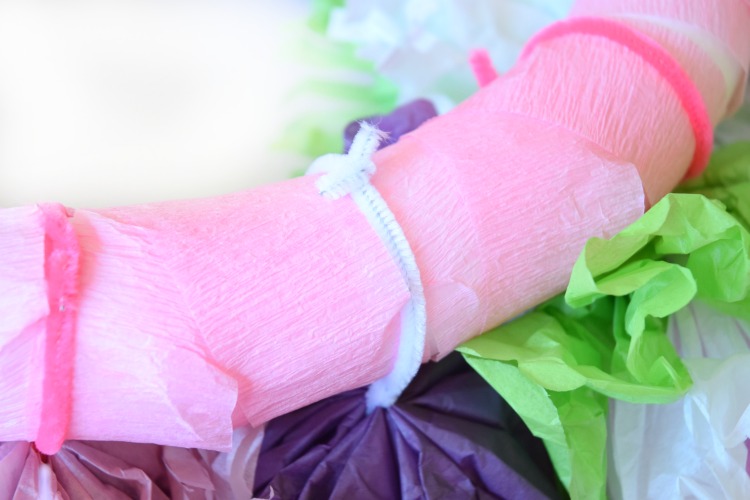 tissue paper flower wreath what can we do with paper and glue tissue paper flower wreath
