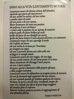 PER NON MORIRE LENTAMENTE&hellip;