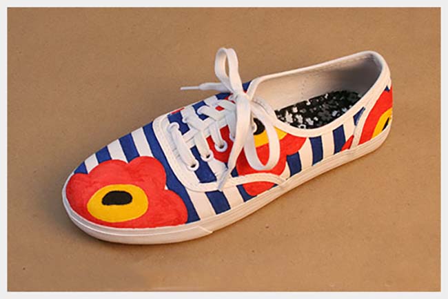 kendin yap desenli sneakers ayakkabı boyama kendin yap desenli sneakers ayakkabı boyama