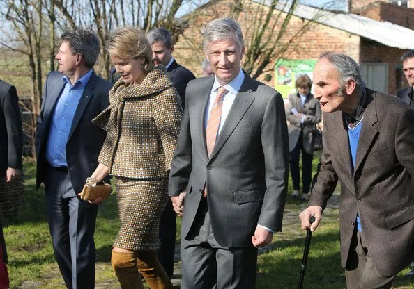 Crown Princess Mathilde and Crown Prince Philippe of Belgium visit the educational center Paddenbroek 