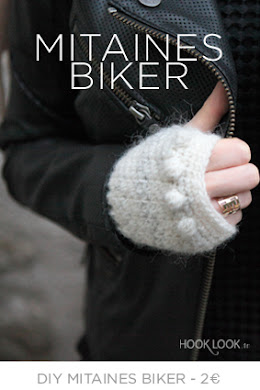 Mitaine bikers au crochet