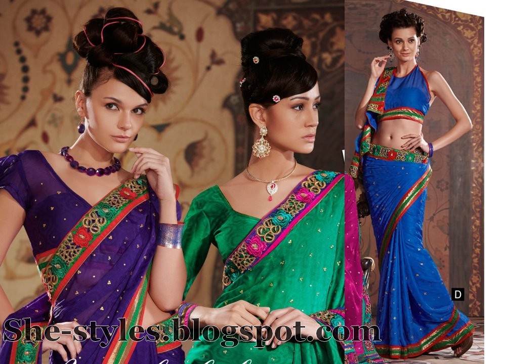 style modern party wear saree