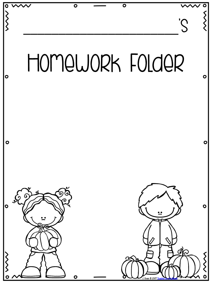 Black and white homework folder 08 picture