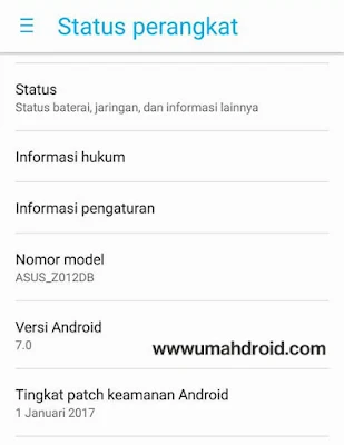 Android Nougat untuk Asus Zenfone 3