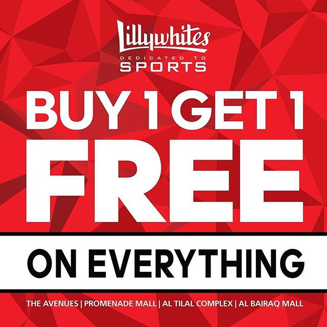 Lillywhites Kuwait - Buy 1 get 1 free on everything