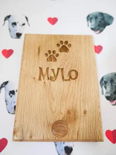 personalised wooden dog lead hook