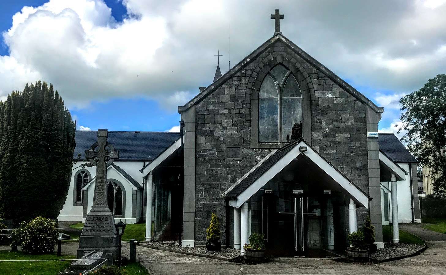 Patrick Comerford Saint Bartholomew’s Church, Dromcollogher, and its 1990s glasspanelled nave