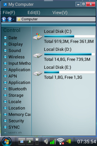 windows 7 for android