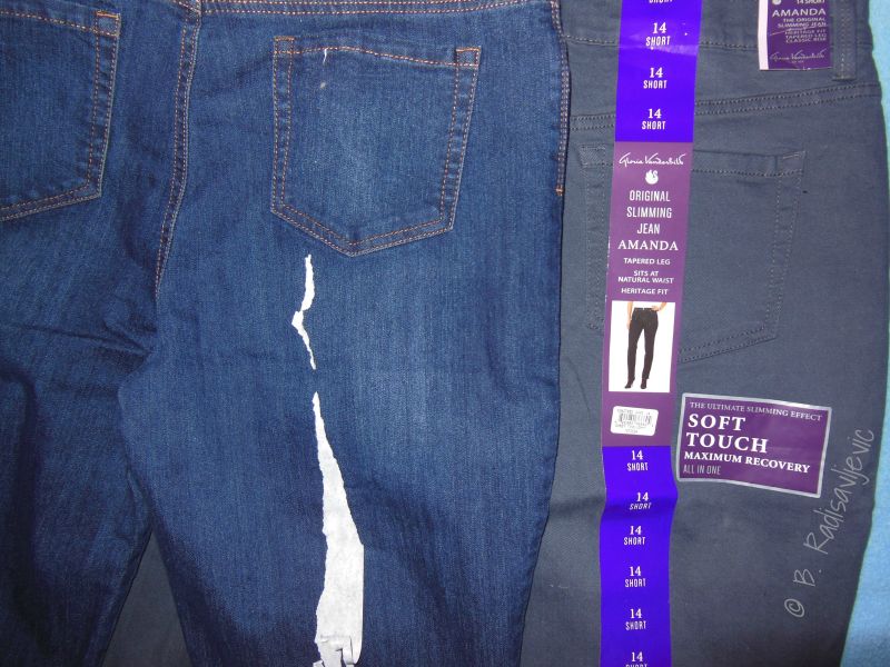 jeans with hard to remove label