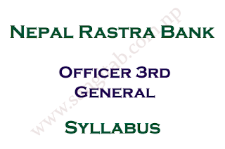 Nepal Rastra Bank Syllabus Officer 3rd General