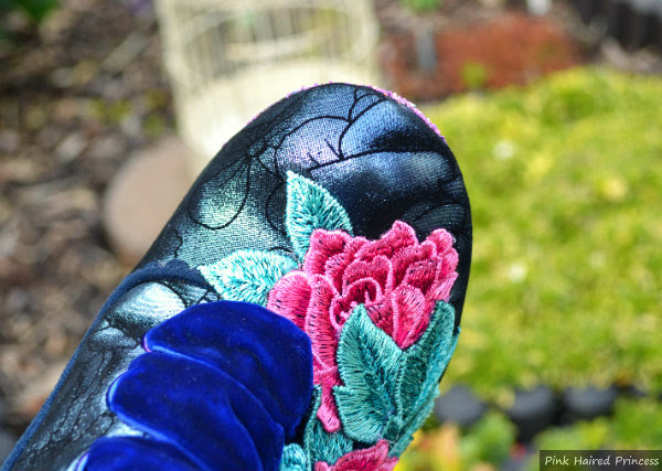 Irregular Choice Maya birdcage boot toe shape close up of toe shape on Irregular Choice Maya boot