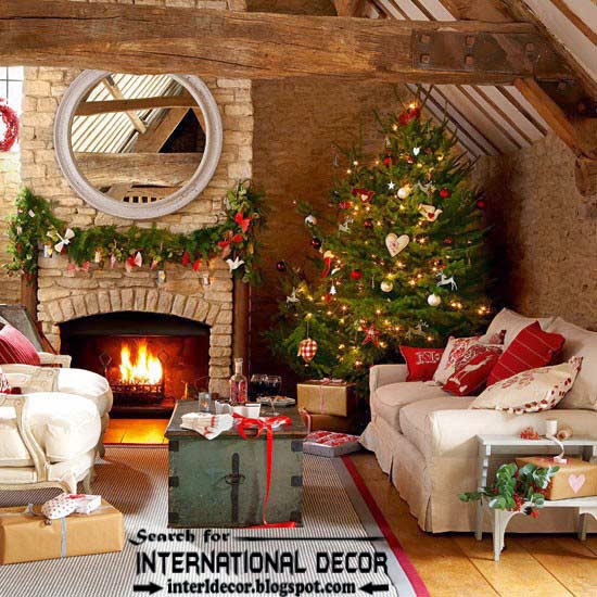 Christmas decorating ideas for fireplace 2015, Christmas mental fireplace for new year 2015