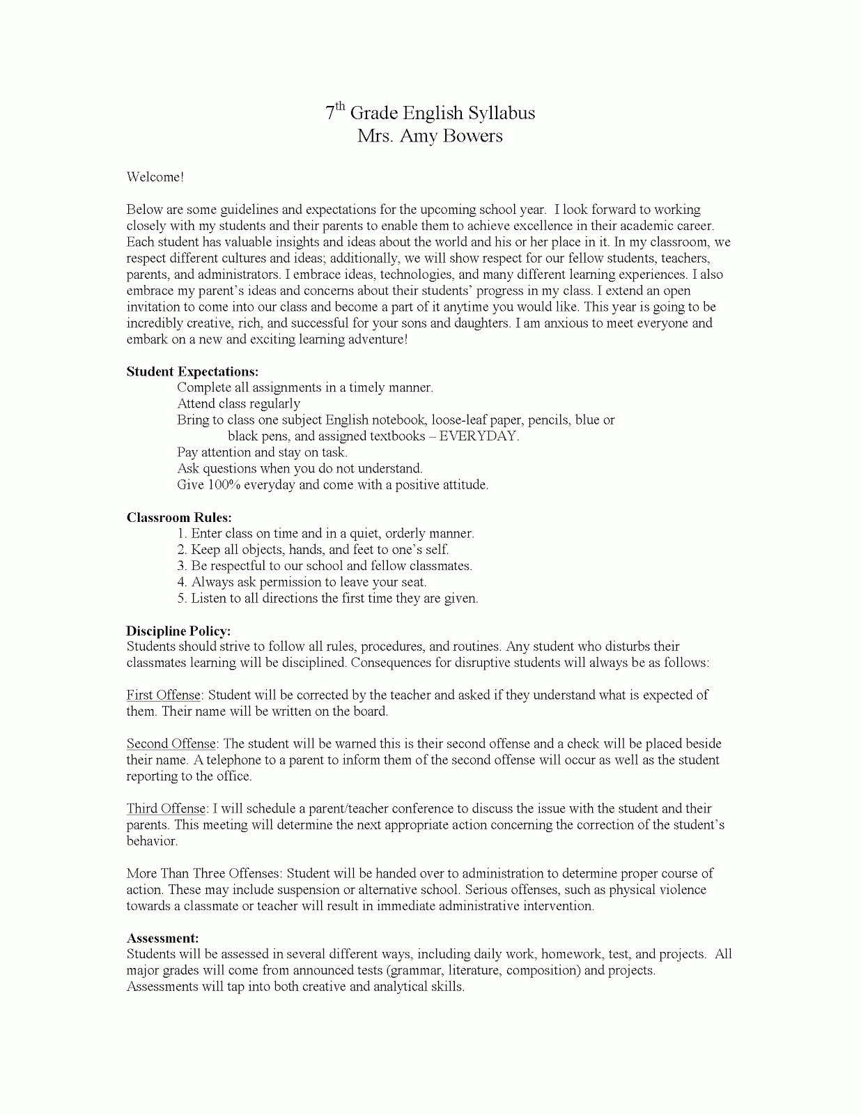Bowers Blog: Course Syllabus