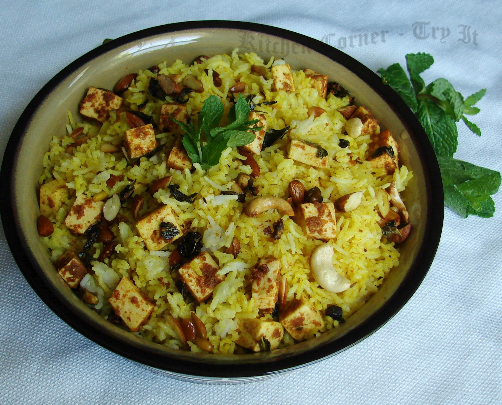 Paneer Lemon Mint Rice