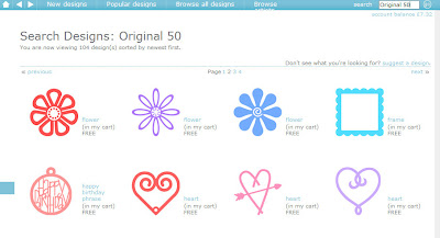 Free shapes in the Silhouette Cameo online store to download