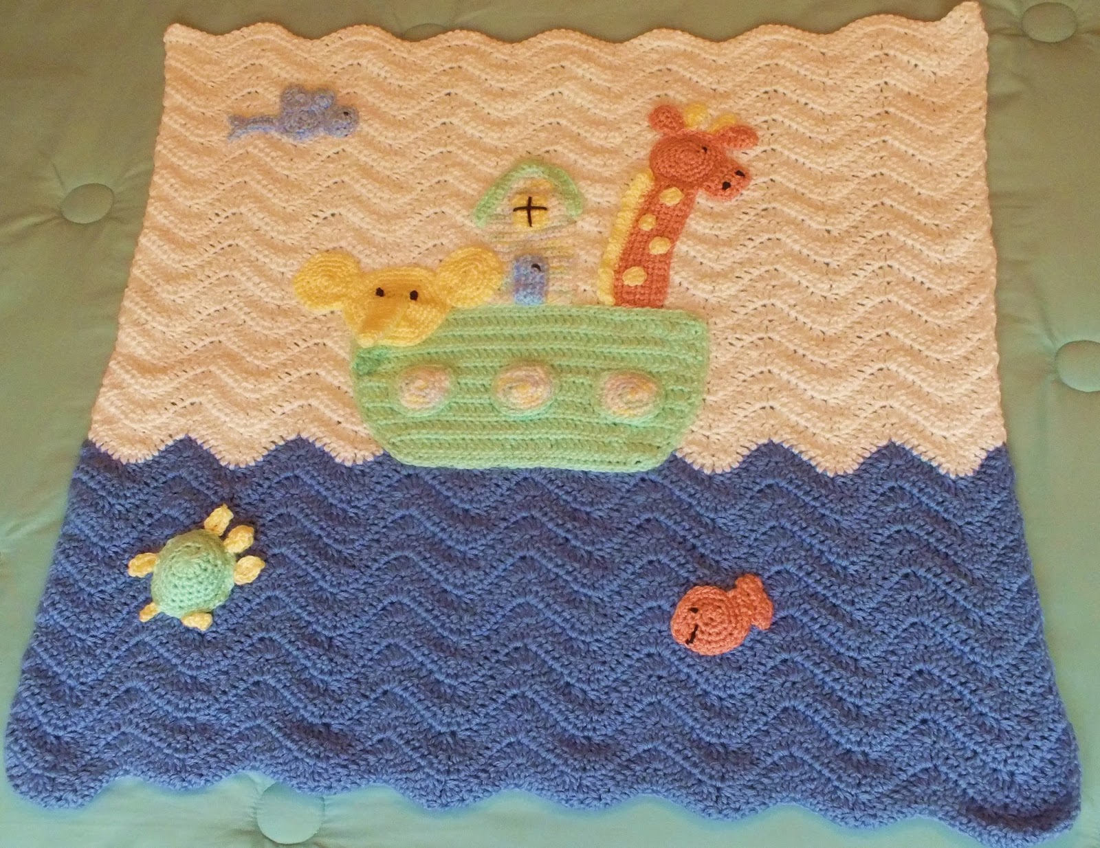 Connie's Spot© Crocheting, Crafting, Creating! Noah's Ark Baby Blanket﻿