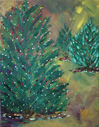 christmas tree trees painting canvas oil kreations denna