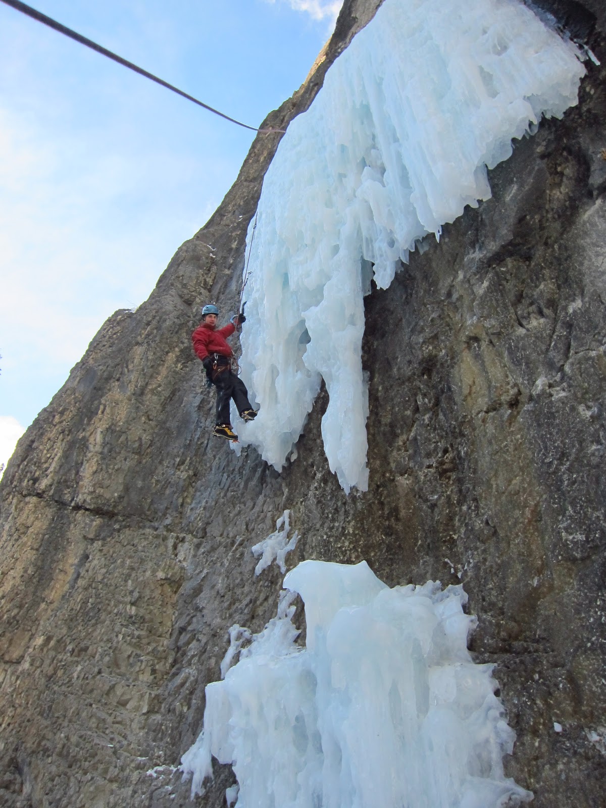 Human/Nature Grotto Falls Ice Climb