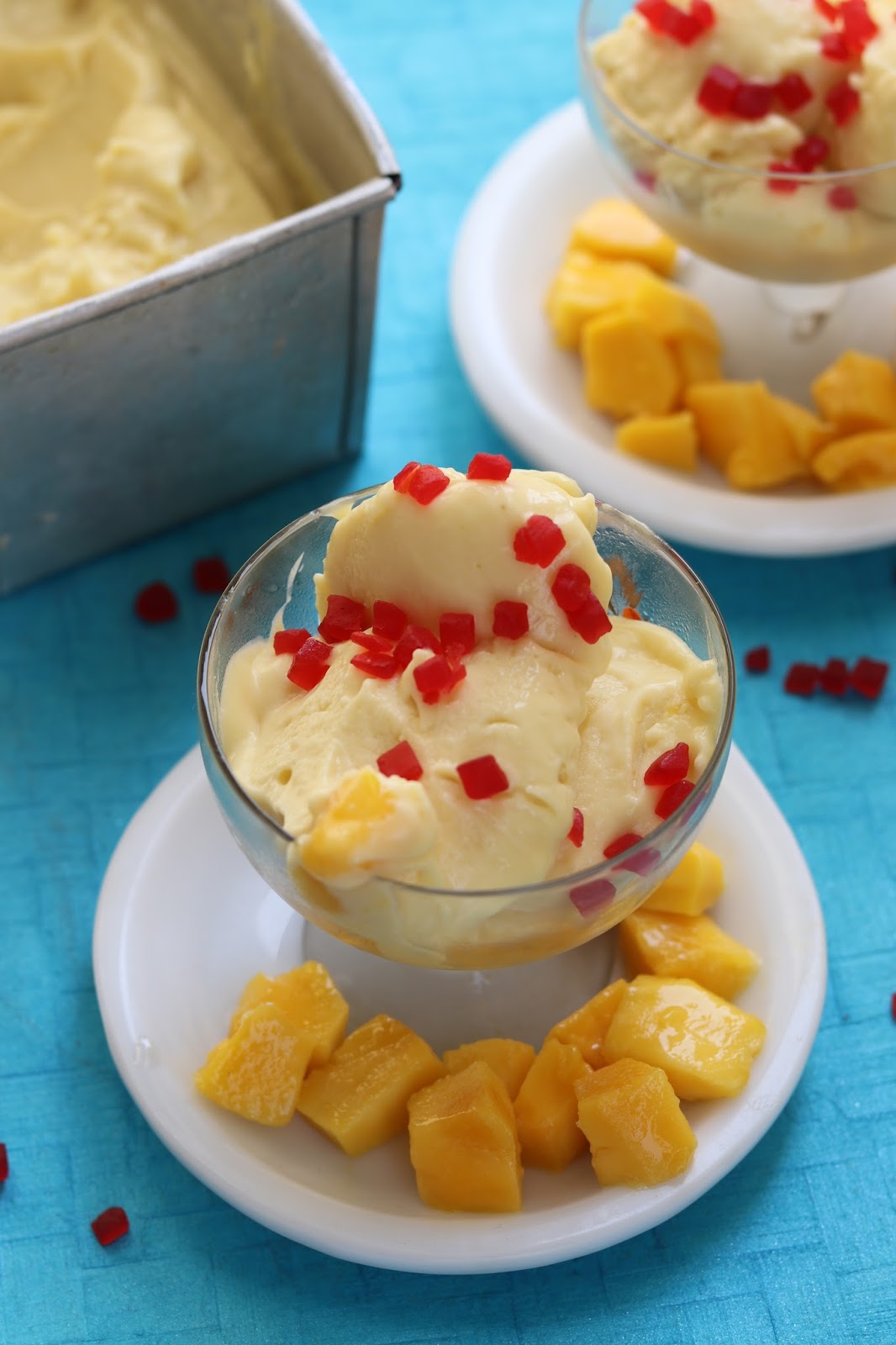 Eggless Homemade Mango Ice Cream (without condensed milk) Healthy Kadai