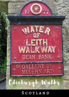 Pinterest Pin: A Walk on the Water of Leith in Edinburgh Scotland