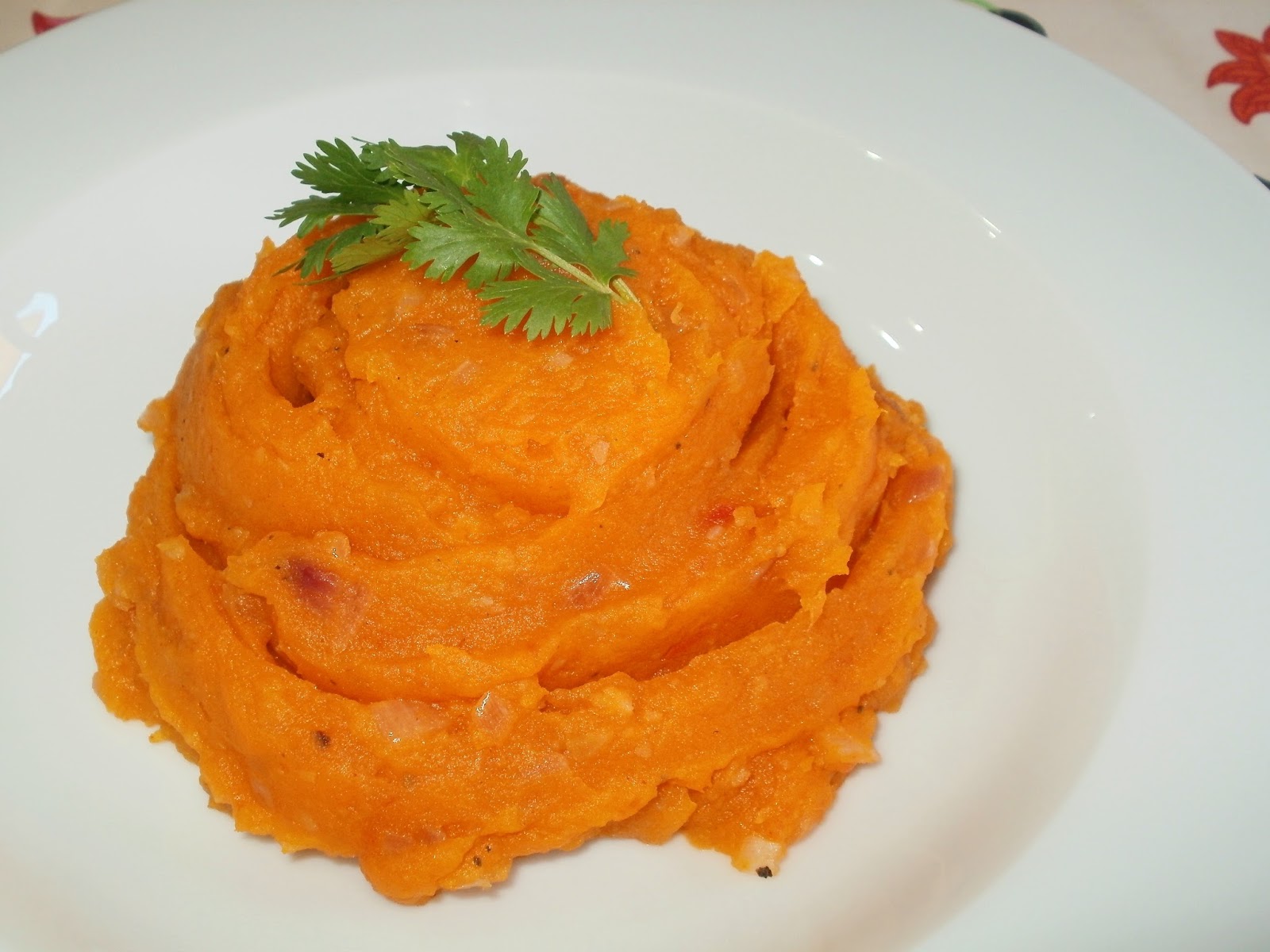 Puré de calabaza (ahuyama) con sofrito