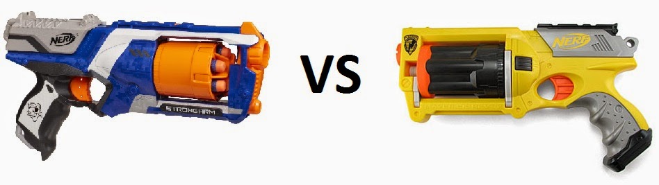 atómico Probar gancho Outback Nerf: N-Strike vs Elite Round 6: Nerf Elite Strongarm vs N-Strike  Maverick REV-6
