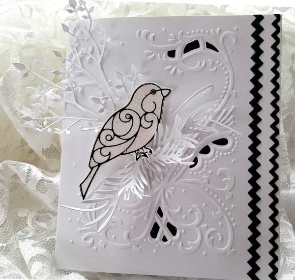 JOAN'S TOUCH Black and White Card