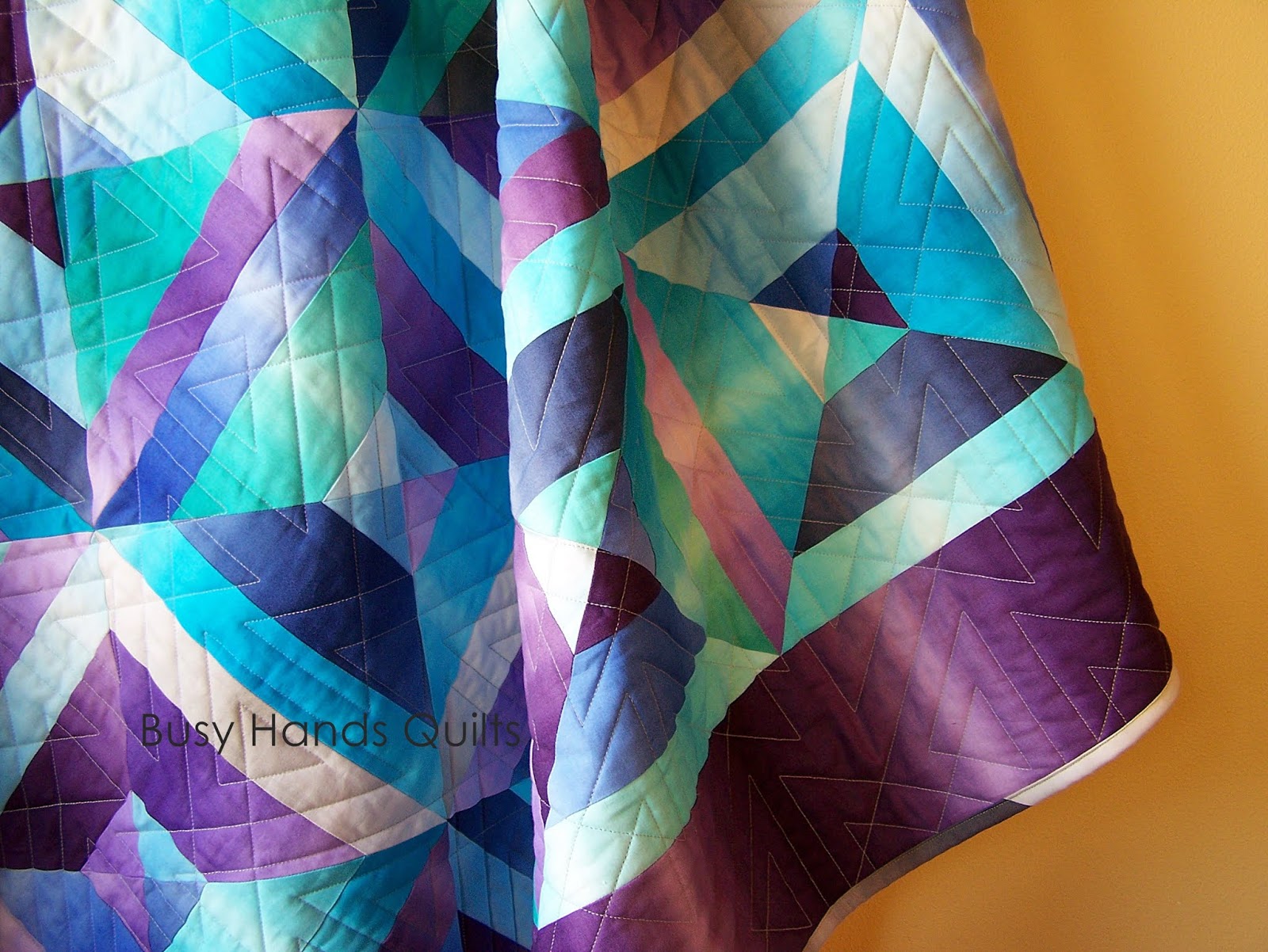 Busy Hands Quilts Ombre Strip Square Lap Quilt Finished or Not