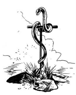 Snake on a Pole in the Wilderness