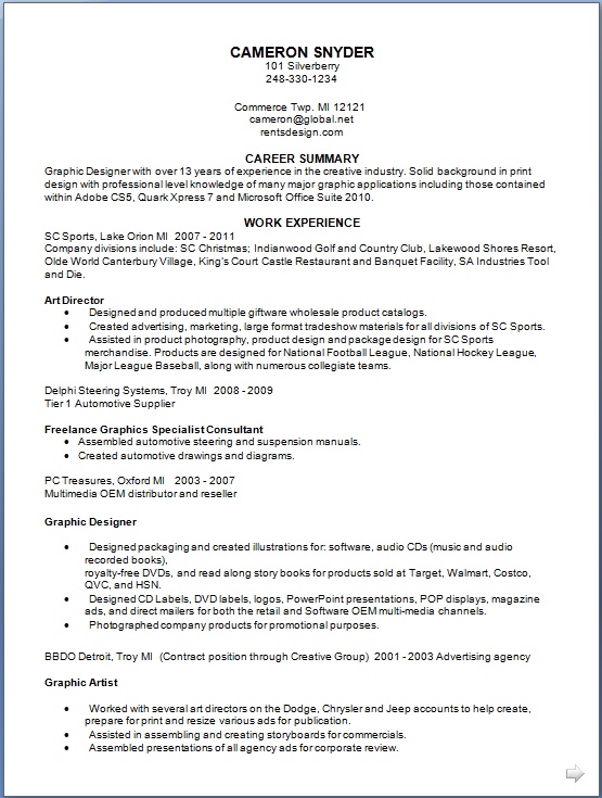 art director resume format in word free download director resume format