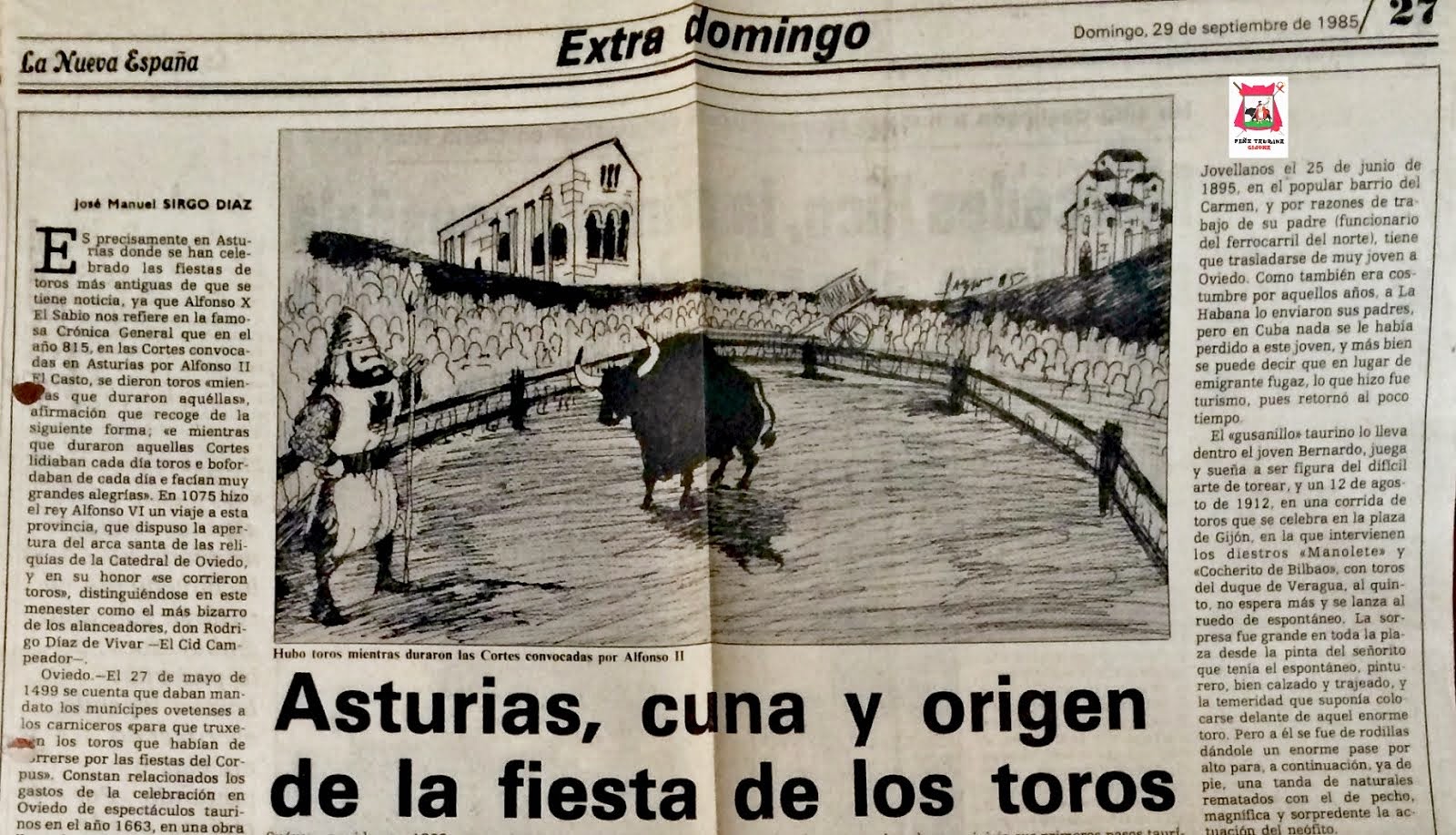 ASTURIAS CUNA Y ORIGEN DE LA FIESTA DE LOS TOROS