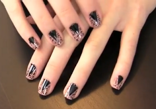 leopard style nails art
